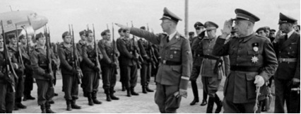 Heinrich Himmler a l'aeroport del Prat de Barcelona. 