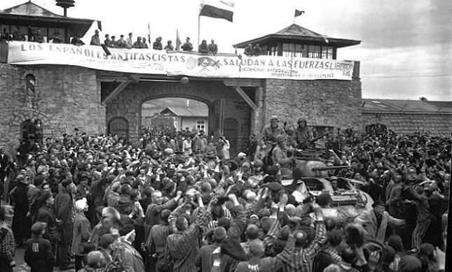 Una de las imágenes de Francesc Boix del día de la liberación de Mauthausen