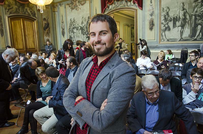 Jaume C. Pons Alorda al Palau Moja de Barcelona. Lliurament dels Serra d'Or © Fotografia de Carles Domènec
